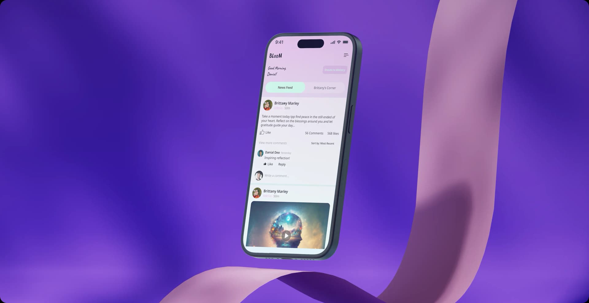 Bloom by Brittany floral app interface showing bouquet customization and checkout process screens